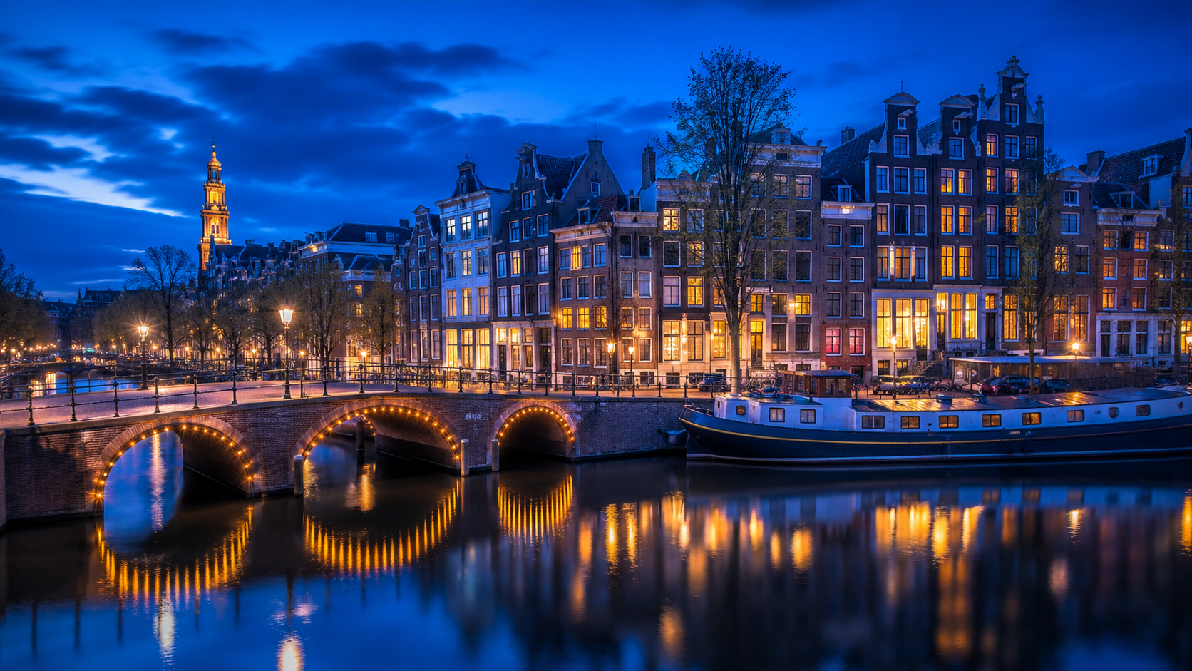 Amsterdam at dusk